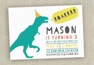 Dinosaur Birthday Invitation Wording Dinosaur Birthday Invitation First Birthday Invitation