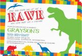 Dinosaur Birthday Invitation Wording Dinosaur Printable Invitation Birthday Party Diy T Rex