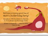 Dinosaur Birthday Invitation Wording Red Dinosaur Invitation Dinosaur Birthday Invitation