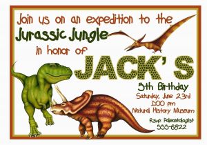 Dinosaur Birthday Invitations Free Free Printable Dinosaur Birthday Invitation