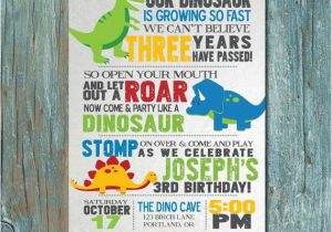 Dinosaur Birthday Party Invitation Wording Birthday Dinosaur Party Invitation by Shortyitsurbirthday