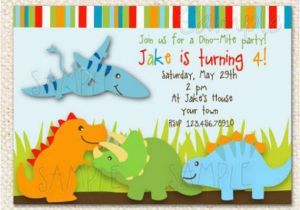 Dinosaur Birthday Party Invitation Wording Dinosaur Birthday Invitations Etsy