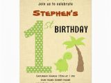 Dinosaur First Birthday Invitations Cute Dinosaur First Birthday Invitation Zazzle