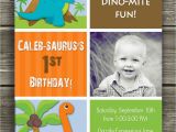 Dinosaur First Birthday Invitations Dinosaur Birthday Invitation Free Thank You Card