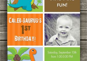 Dinosaur First Birthday Invitations Dinosaur Birthday Invitation Free Thank You Card