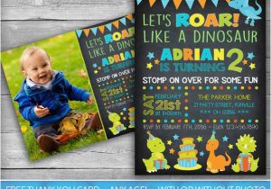 Dinosaur First Birthday Invitations Dinosaur Invitation Dinosaur Invite First Birthday