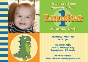 Dinosaur First Birthday Invitations Dinosaur themed First Birthday Custom Printable Photo