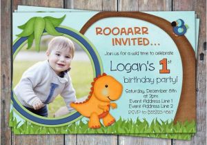 Dinosaur First Birthday Invitations Lil 39 Dino First Birthday Invitation