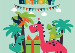 Dinosaur Happy Birthday Banner Svg Best Diplodocus Illustrations Royalty Free Vector