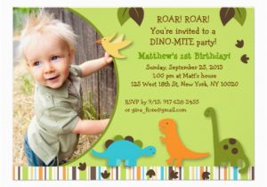 Dinosaur Photo Birthday Invitations Personalized Dinosaur Baby Invitations