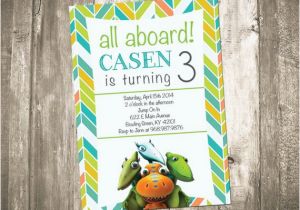 Dinosaur Train Birthday Invitations Free Dinosaur Train Birthday Party Invitation by Custompartydecor