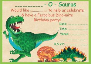 Dinosaurs Birthday Invitations Printable Boys Dinosaur theme Birthday Party Invitations Kids