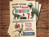 Dinosaurs Invitation for Birthday Dinosaur Birthday Invitation Boy Kids Birthday Invite Rustic