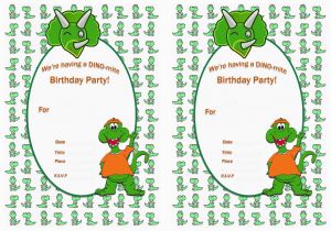 Dinosaurs Invitation for Birthday Dinosaur Birthday Printable