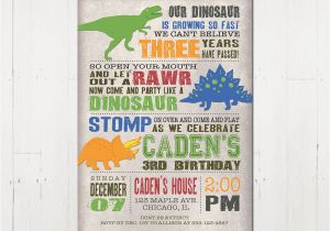 Dinosaurs Invitation for Birthday Kitchen Dining