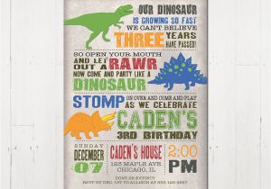 Dinosaurs Invitation for Birthday Kitchen Dining