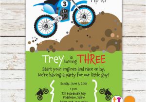 Dirt Bike Birthday Invitations Dirt Bike Birthday Party Invitations Boys