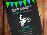 Dirt Bike Birthday Invitations Dirt Bike Birthday Party Invitations by Arodgersdesigns On