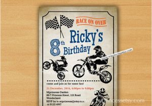Dirt Bike Birthday Invitations Dirt Bike Invitation Motocross Birthday Invitation for Any