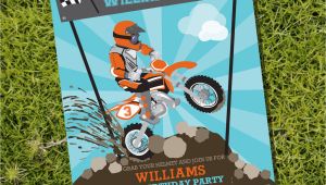 Dirt Bike Birthday Invitations Dirt Bike Party Invitation Motorbike Party Motocross Party