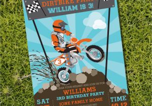 Dirt Bike Birthday Invitations Dirt Bike Party Invitation Motorbike Party Motocross Party