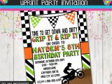 Dirt Bike Birthday Party Invitations Boy Dirt Bike Birthday Party Invitation Dirtbike Printable