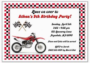 Dirt Bike Birthday Party Invitations Dirt Bike Birthday Party Invitations Red Dirt Bike