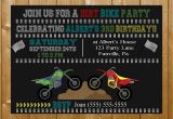 Dirt Bike Birthday Party Invitations Dirt Bike Invitation Boy Motorcross Invitation Birthday