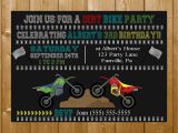 Dirt Bike Birthday Party Invitations Dirt Bike Invitation Boy Motorcross Invitation Birthday