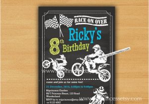 Dirt Bike Birthday Party Invitations Dirt Bike Invitation Motocross Birthday Invitation for Any