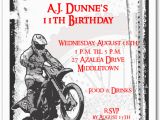 Dirt Bike Birthday Party Invitations Motocross Grunge Invitation Motorcycle Birthday Invitation