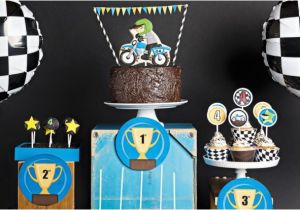 Dirt Bike Decorations for Birthday Party Boy Bash Dirt Bike Birthday Dessert Table Spaceships