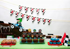 Dirt Bike Decorations for Birthday Party Kara 39 S Party Ideas Motocross Dirt Bike Party Planning
