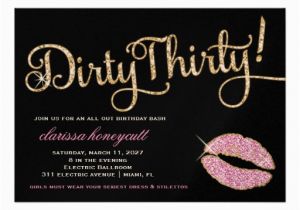 Dirty 30 Birthday Invitation Templates Personalized Dirty Thirty Invitations