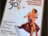 Dirty 30 Birthday Invitations Dirty 30 Pinup Vintage Glam Birthday Party by Imaginationpad