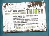 Dirty 30 Birthday Invitations Down Dirty the Dirty Thirty 30th Birthday Party Invite