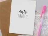 Dirty Thirty Birthday Cards Dirty Thirty 30th Birthday Card