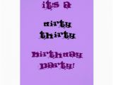 Dirty Thirty Birthday Cards Dirty Thirty Birthday Party Card Zazzle