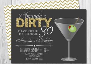 Dirty Thirty Birthday Invitations Dirty Thirty Birthday Party Invitation Dirty 30 Gold