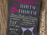 Dirty Thirty Birthday Invitations Dirty Thirty Invitation Dirty Thirty Birthday by Wzacreations