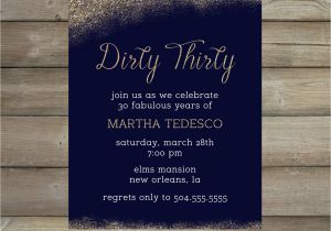 Dirty Thirty Birthday Invitations Dirty Thirty Party Invitation Printable Sweet Sixteen Gold