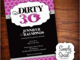 Dirty Thirty Birthday Invitations Items Similar to Dirty 30 Birthday Party Invitation On Etsy