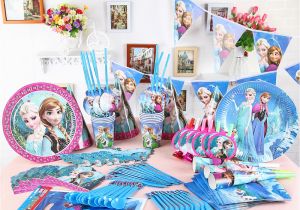 Discount Birthday Decorations Aliexpress Com Buy 126pcs Lot wholesale Elsa Anna theme