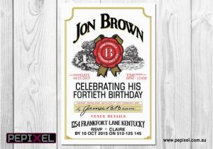 Discount Birthday Invitations Jim Beam Birthday Digital Printable Invitation Template