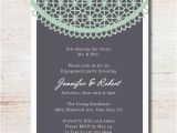 Discount Birthday Invitations Mint Green Lace Printed Cheap Engagement Party Invitation