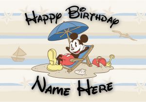 Disney Birthday Cards Online Free Free Custom Disney Birthday Card Mickey Mouse Beach