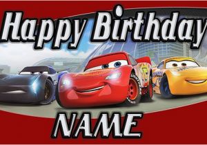 Disney Cars Happy Birthday Banner Disney Cars Birthday Banner 3