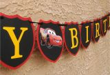 Disney Cars Happy Birthday Banner Disney Cars Lightning Mcqueen Happy Birthday Banner by