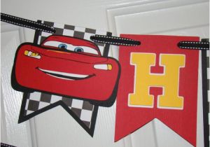 Disney Cars Happy Birthday Banner Disney Cars Pixar Birthday Banner by Kraftingwithpatty On Etsy