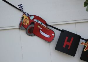 Disney Cars Happy Birthday Banner Items Similar to Cars Disney Pixar Happy Birthday Banner